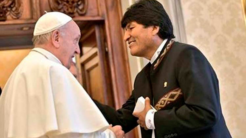 Evo Morales y el Papa Francisco