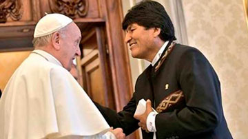 Evo Morales y el Papa Francisco