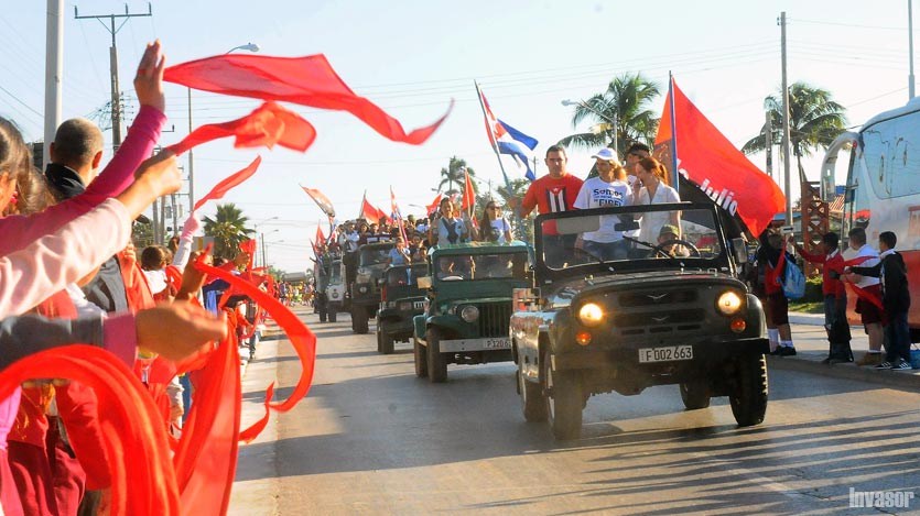 Paso de la Caravana de la Libertad por Ciego de Ávila