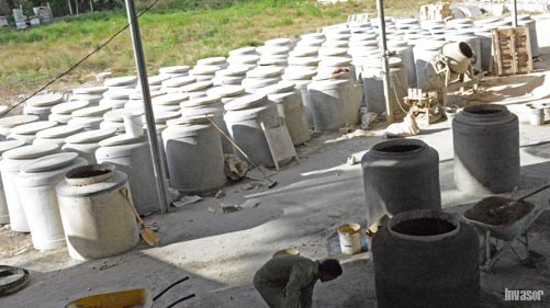 Tanques de agua en producción