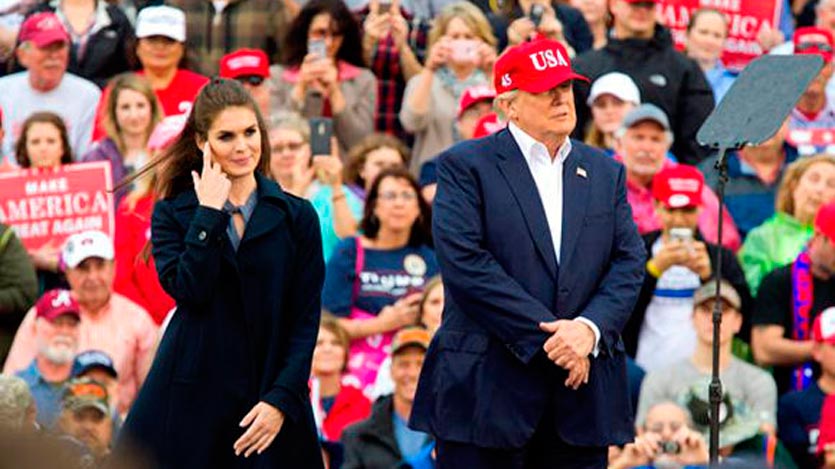 Hope Hicks y Donald Trump