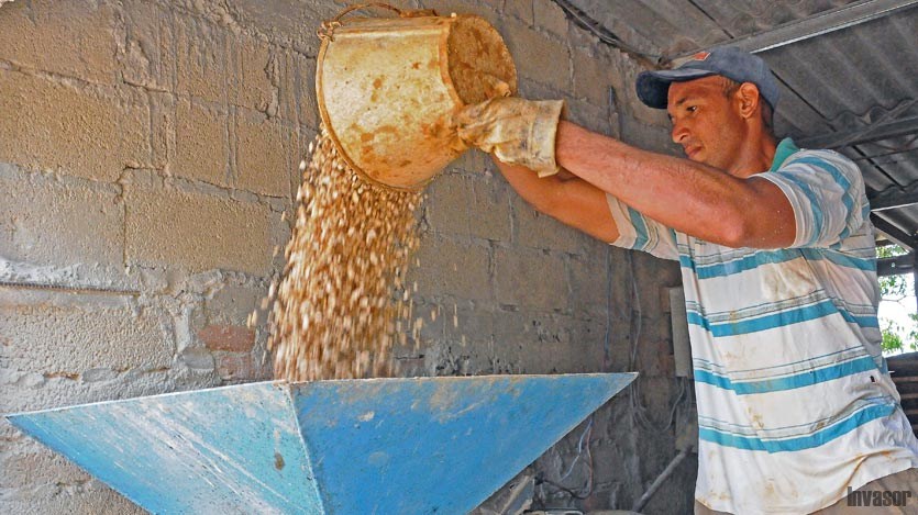 Máquina trituradora para la obtención de polvo de piedra