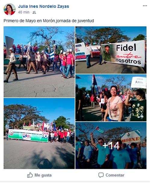 Post del desarrollo del 1 de Mayo en Morón