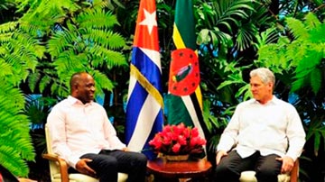 Díaz-Canel y Ministro de Dominica