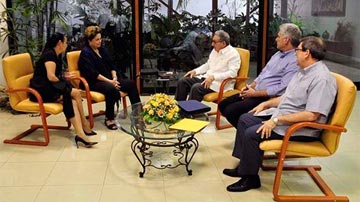 Raúl Castro y Dilma Rousseff