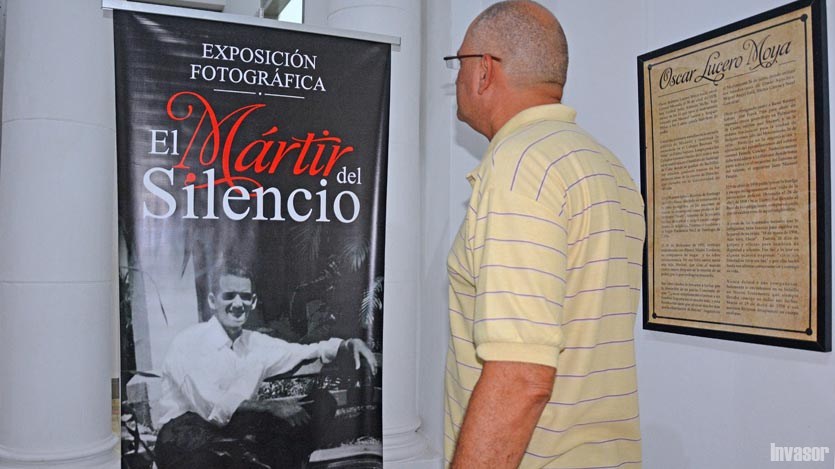 Persona apreciando la exposición
