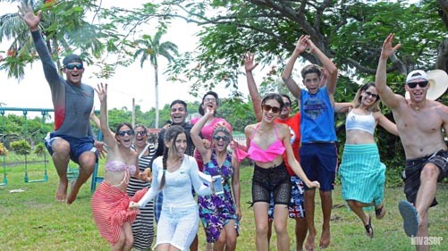 Recreación de los jóvenes en el verano