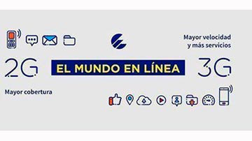 Cartel de servicios de Etecsa