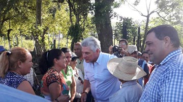 Miguel Diaz-Canel en Ciego de Ávila