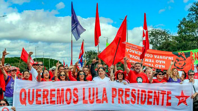 Manifestación en apoyo a Lula