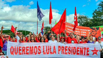Manifestación en apoyo a Lula