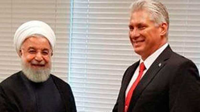 Miguel Díaz-Canel junto a Hassan Rouhani