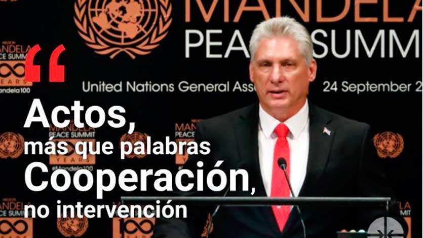 Miguel Díaz-Canel en primer plano