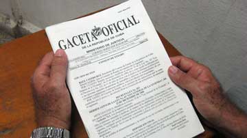 Páginas de la Gaceta Oficial de la República de Cuba