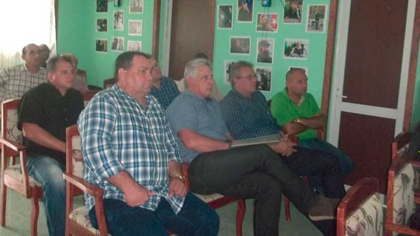 Miguel Díaz-Canel en la Empresa Pecuaria Genética Turiguanó, en Ciego de Ávila