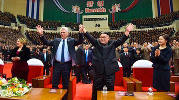 Miguel Díaz-Canel y Kim Jong-un