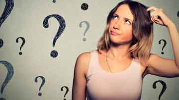 Mujer, signos de interrogación