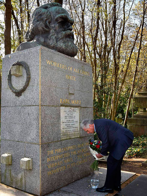 Díaz Canel rinde tributo a Karl Marx