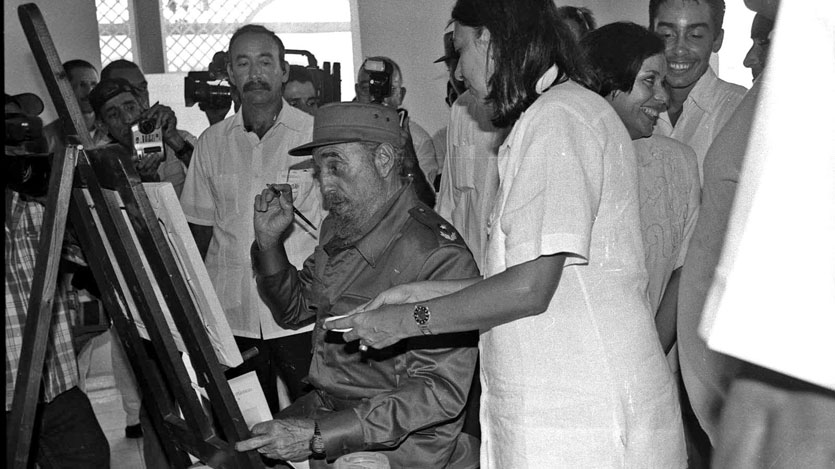 Fidel en la Escuela de Arte