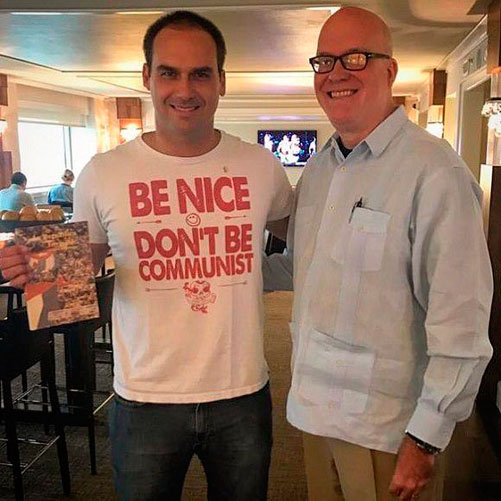 Eduardo Bolsonaro y Orlando Gutierrez
