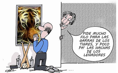 Hombre de rodillas