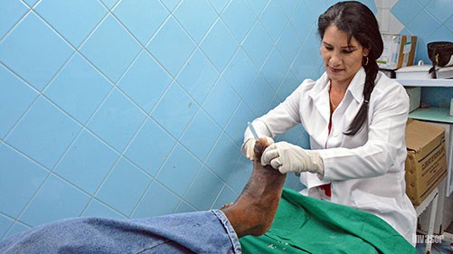 Enfermera y paciente