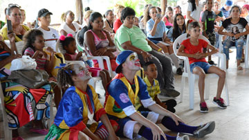 Actividad con payasos