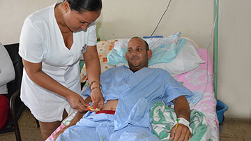 Paciente en el hospital