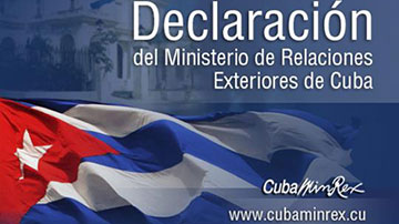 Declaración del MINREX