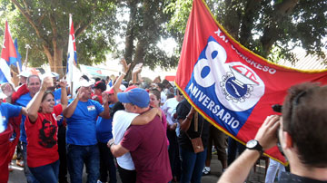 Bandera XXI Congreso de la CTC