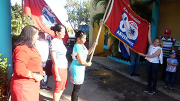 Recibimiento de bandera