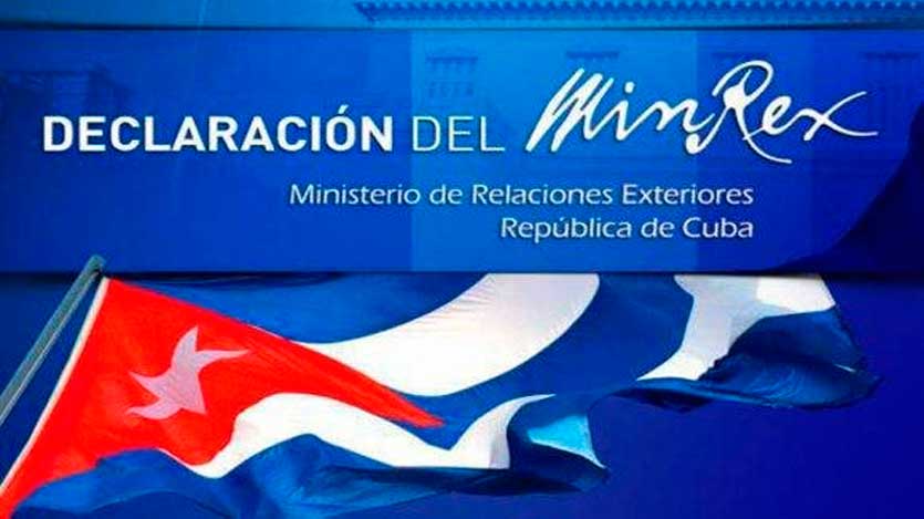 Declaración del Ministerio de Relaciones Internacionales
