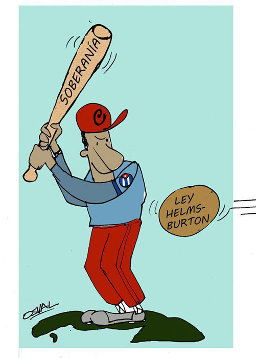 Caricatura sobre Ley Helms-Burton