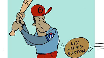 Caricatura sobre Ley Helms-Burton