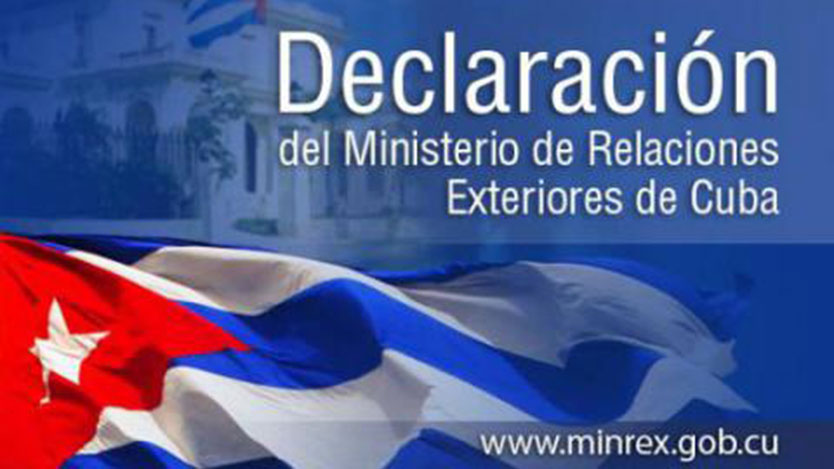 Declaración del MINREX