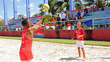 Juego de voleibol de playa