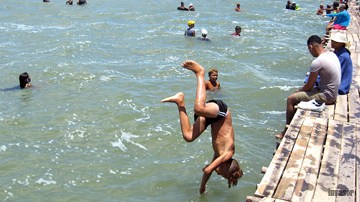 Personas, playa, vacaciones