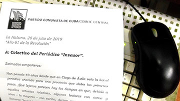 Carta a Periódico Invasor