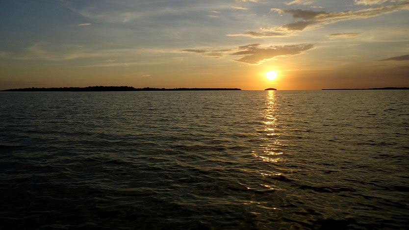El sol en el horizonte