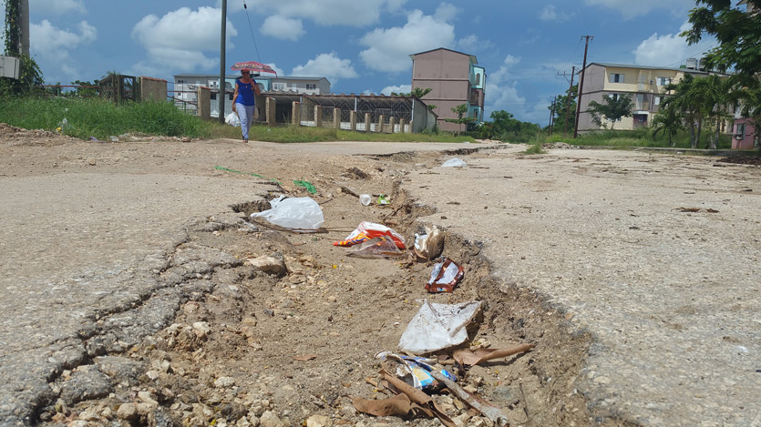 Calle en mal estado