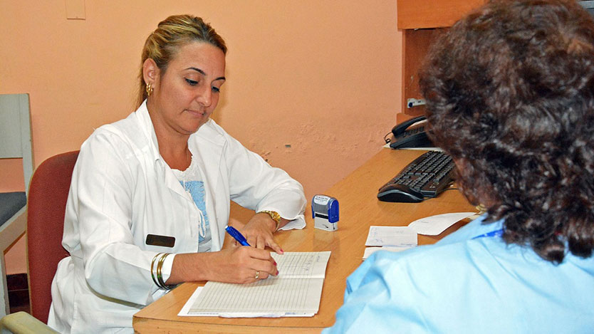 Doctora y paciente