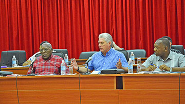 Miguel Díaz-Canel Bermúdez en Ciego de Ávila