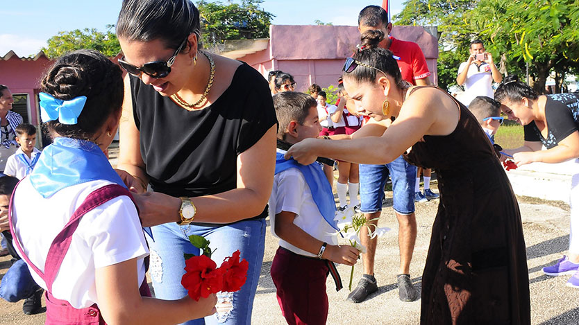 Padres con sus hijos