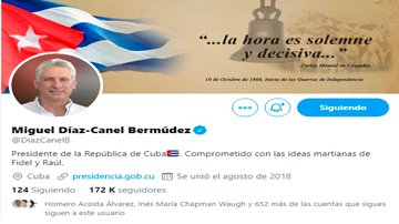 Cuenta en Twitter de Miguel Díaz-Canel