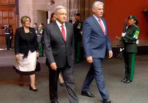 Presidentes de Cuba y México
