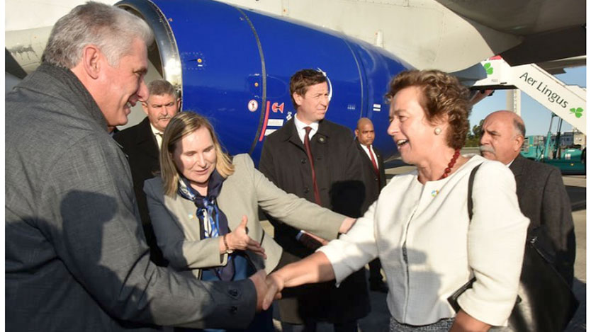 Díaz-Canel llega a Irlanda