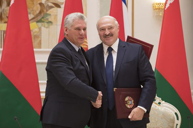 Díaz-Canel y Lukashenko