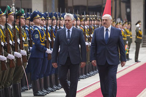 Díaz Canel y Lukashenko