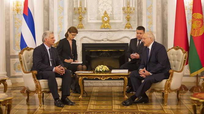 Díaz-Canel y Lukashenko