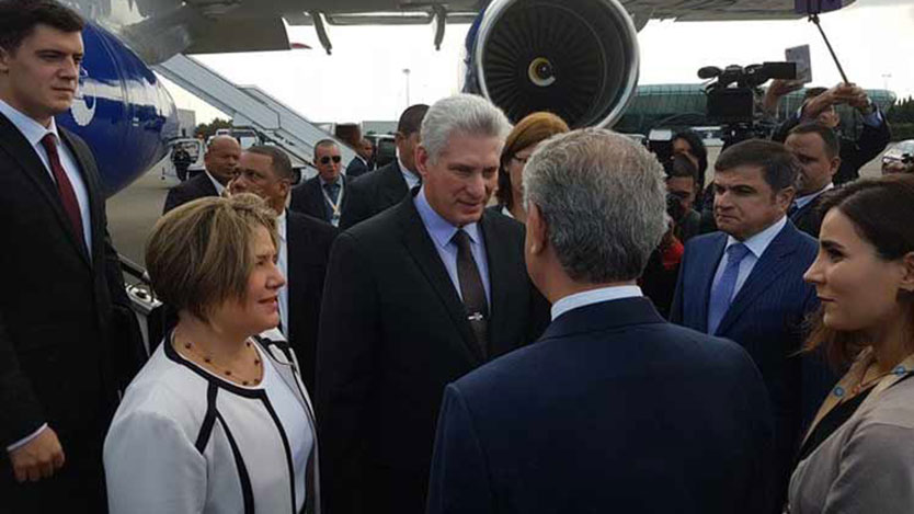 Miguel Díaz-Canel llega a Bakú